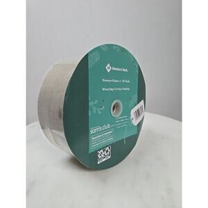 2.5" Wide X 50 Yard Premium Wired Holiday Ribbon Gold W/ Glitter Gold Trim